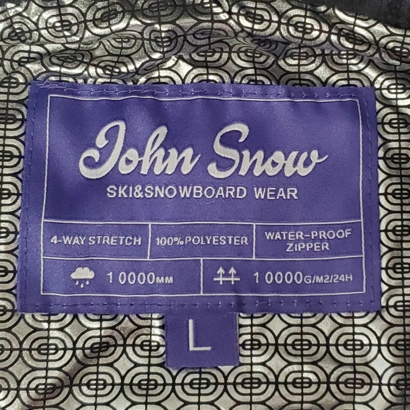 JOHN SNOW Ski & Snowboard Winter Jacket NASA Style Large Unisex Warm Waterproof - Picture 9 of 11